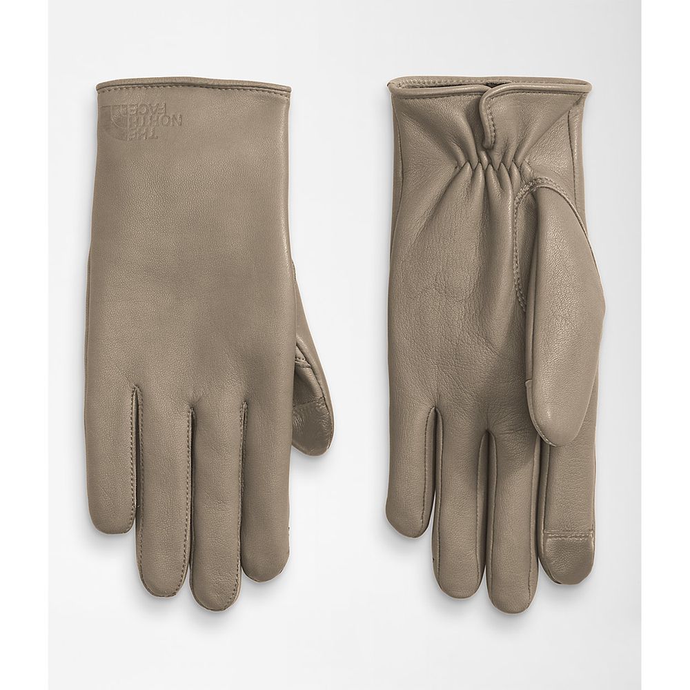 The North Face Gloves Womens Australia - The North Face City Leather Khaki (BEX-372480)